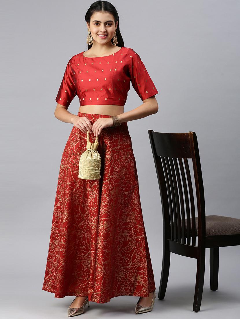 red printed blouse - 18290414 - Zoom Image - 5