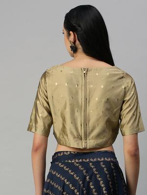 gold printed blouse - 18290415 - Standard Image - 3