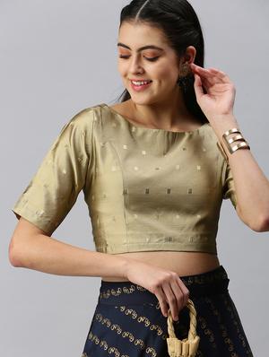 gold printed blouse - 18290415 - Standard Image - 4