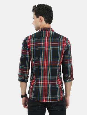 red checkered casual shirt - 18291023 - Standard Image - 4