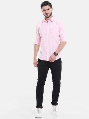 pink solid casual shirt - 18291080 - Standard Image - 5