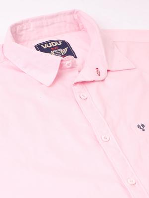pink solid casual shirt - 18291080 - Standard Image - 6