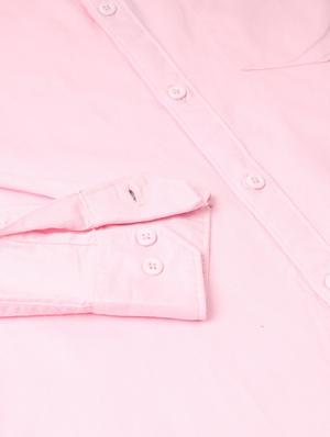 pink solid casual shirt - 18291080 - Standard Image - 7