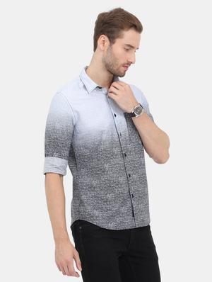 grey printed casual shirt - 18291086 - Standard Image - 3