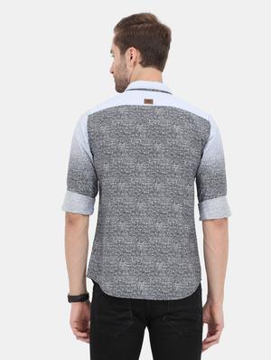grey printed casual shirt - 18291086 - Standard Image - 4