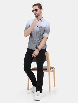 grey printed casual shirt - 18291086 - Standard Image - 5