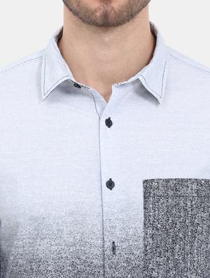 grey printed casual shirt - 18291086 - Standard Image - 6