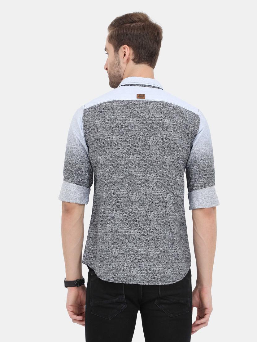 grey printed casual shirt - 18291086 - Zoom Image - 4
