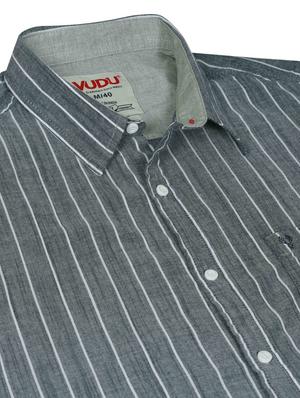 grey striped casual shirt - 18291117 - Standard Image - 6