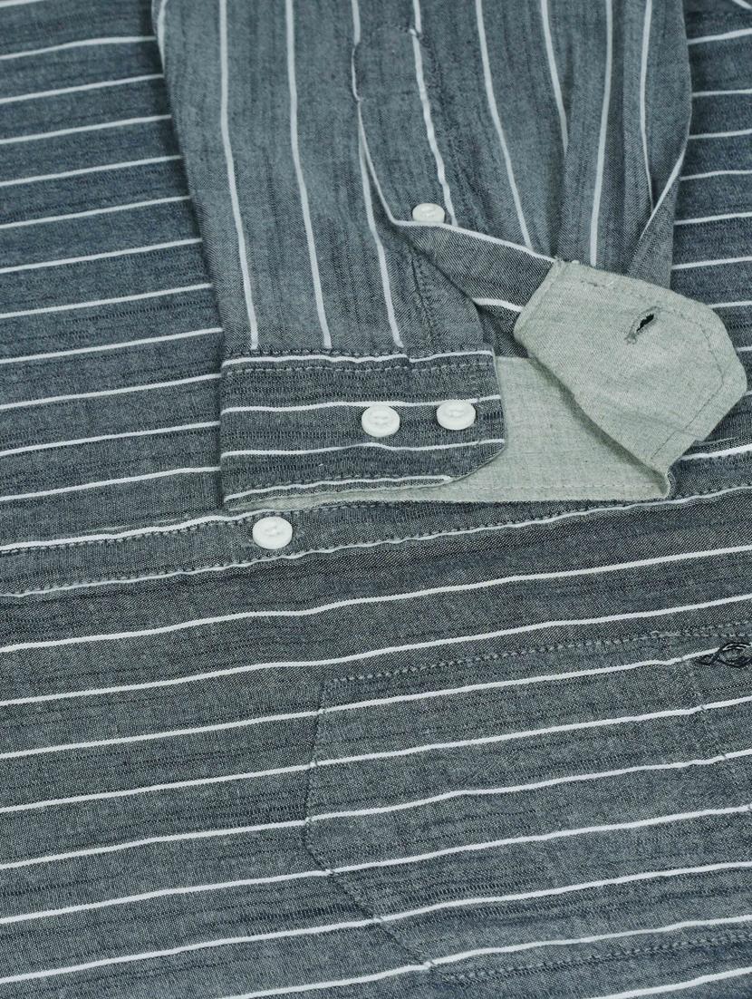 grey striped casual shirt - 18291117 - Zoom Image - 5