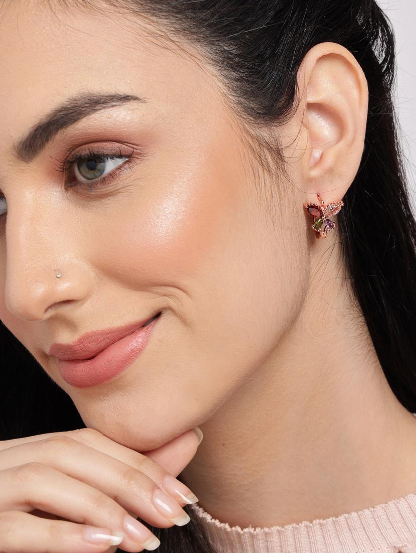 gold metal studs earring - 18291999 - Zoom Image - 4