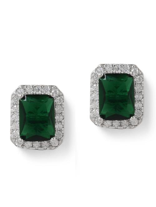 green metal studs earring - 18292019 - Standard Image - 1