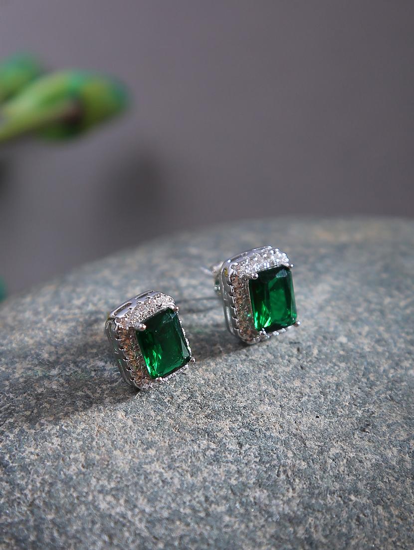 green metal studs earring - 18292019 - Zoom Image - 2