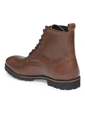 brown leather high ankle boots - 18292233 - Standard Image - 3