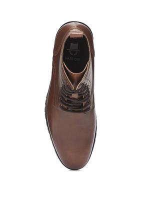brown leather high ankle boots - 18292233 - Standard Image - 4
