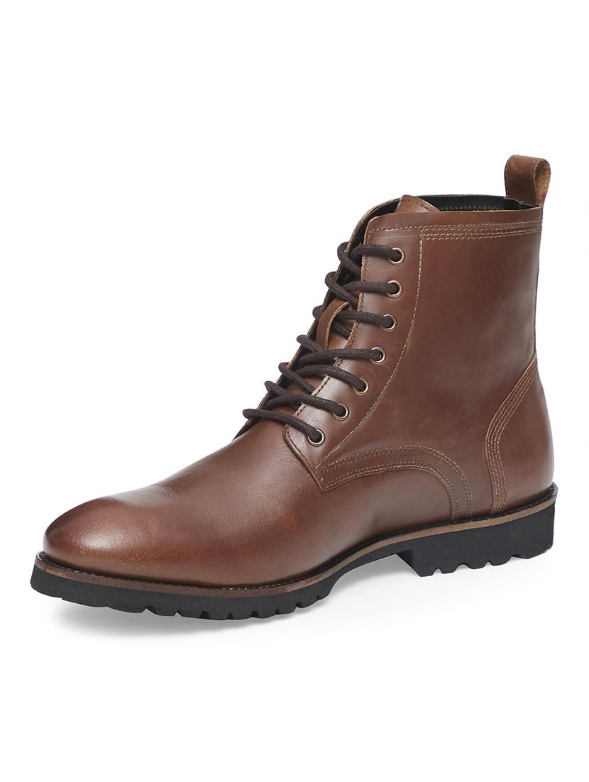 brown leather high ankle boots - 18292233 - Zoom Image - 2