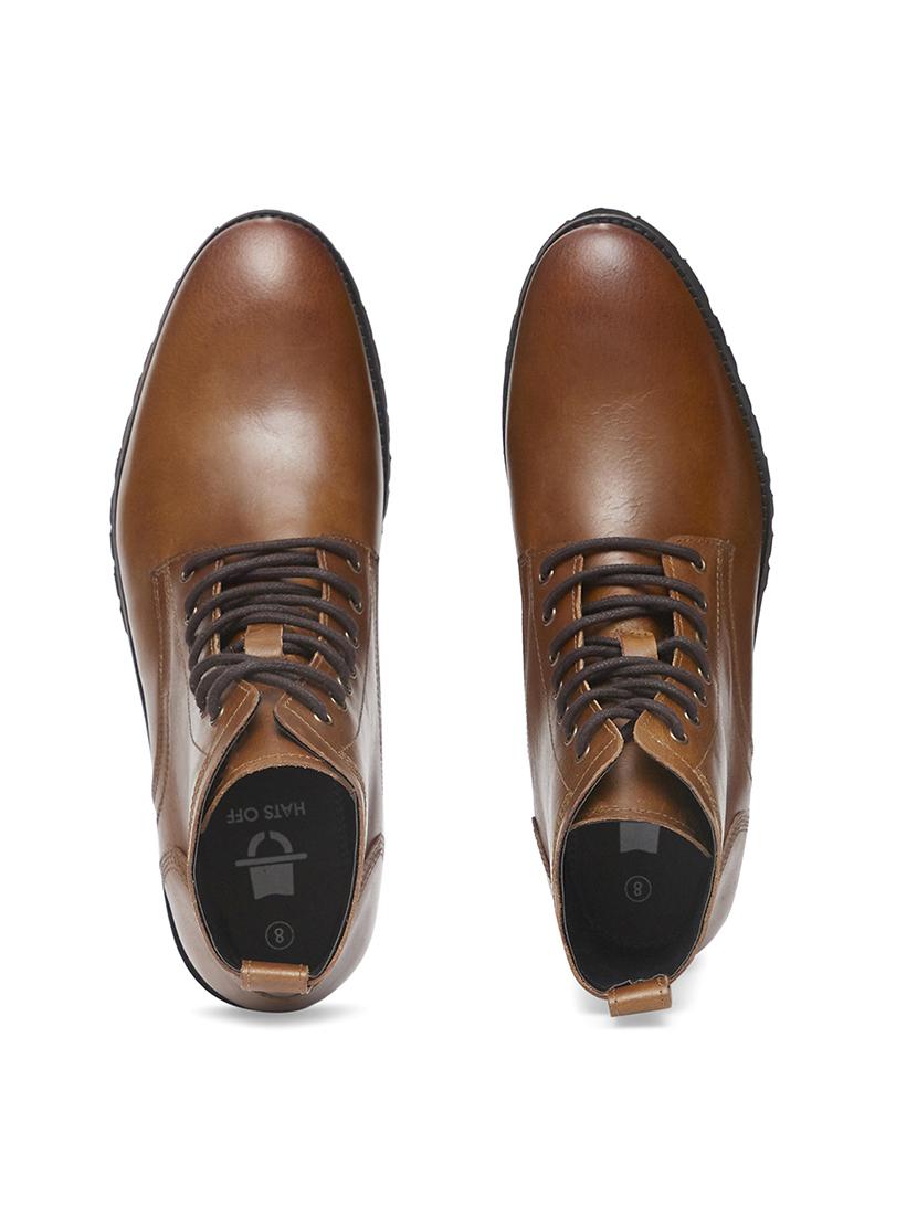 tan leather high ankle boots - 18292234 - Zoom Image - 5