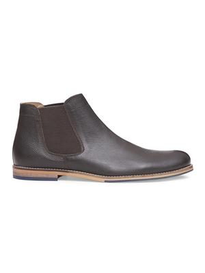 brown leather slip on boots - 18292241 - Standard Image - 2