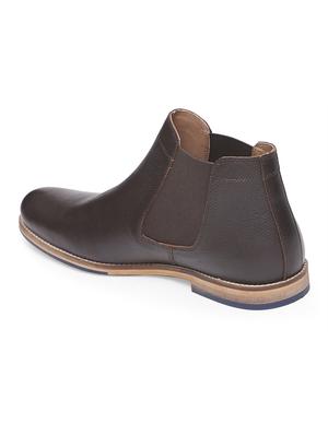 brown leather slip on boots - 18292241 - Standard Image - 3