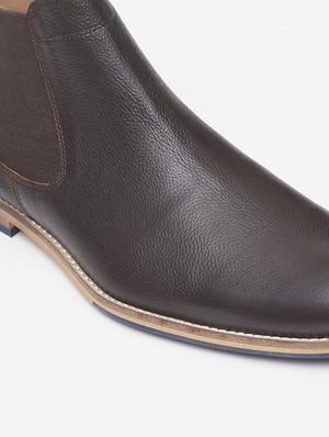 brown leather slip on boots - 18292241 - Standard Image - 6