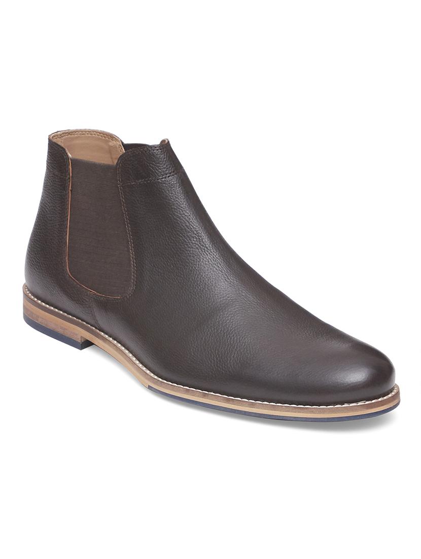 brown leather slip on boots - 18292241 - Zoom Image - 1