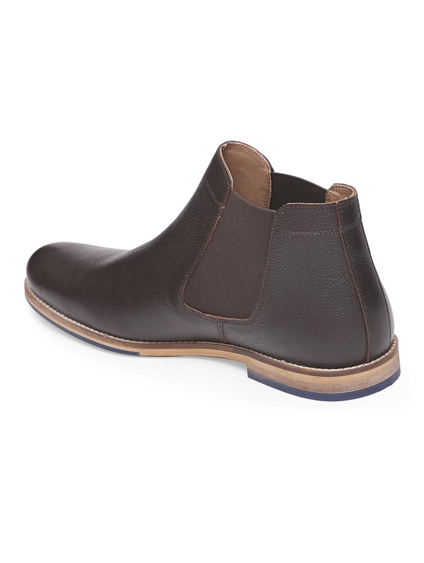 brown leather slip on boots - 18292241 - Zoom Image - 3