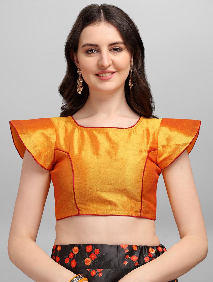 black silk flared lehenga - 18293305 - Zoom Image - 3