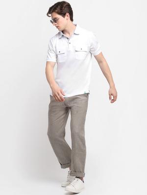grey striped casual trouser - 18294142 - Standard Image - 4