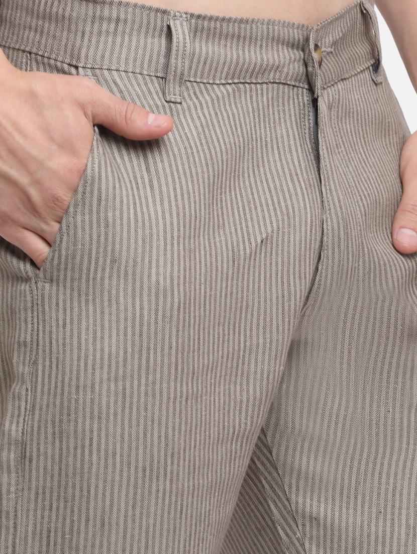 grey striped casual trouser - 18294142 - Zoom Image - 5