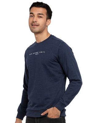 navy-blue chest-printed t-shirt - 18294292 - Standard Image - 2