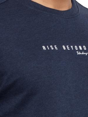 navy-blue chest-printed t-shirt - 18294292 - Standard Image - 5