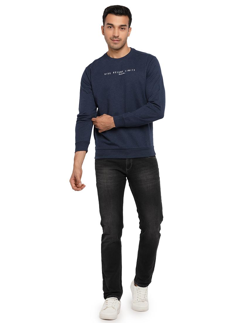 navy-blue chest-printed t-shirt - 18294292 - Zoom Image - 4