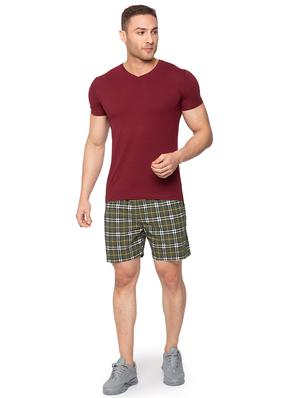 olive-green checkered short - 18294786 - Standard Image - 4