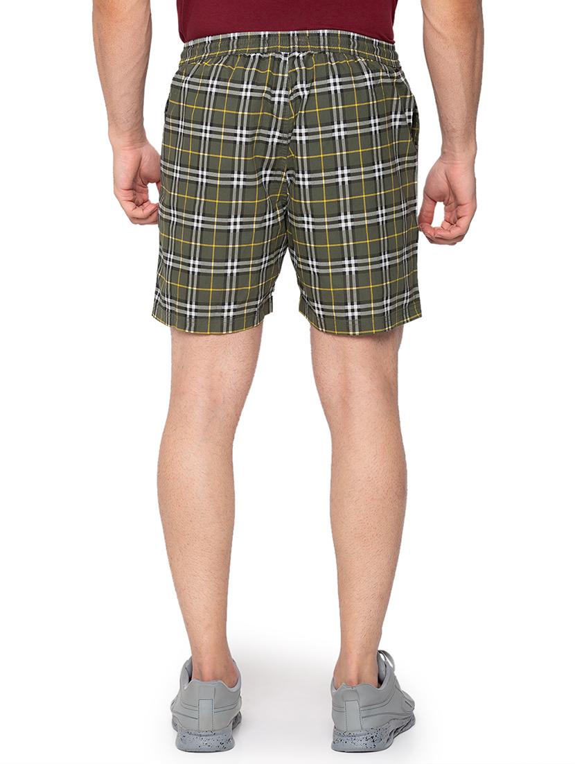 olive-green checkered short - 18294786 - Zoom Image - 3
