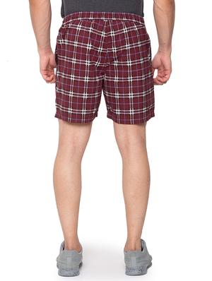 maroon checkered short - 18294787 - Standard Image - 3