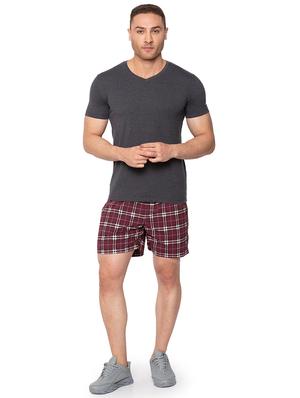 maroon checkered short - 18294787 - Standard Image - 4