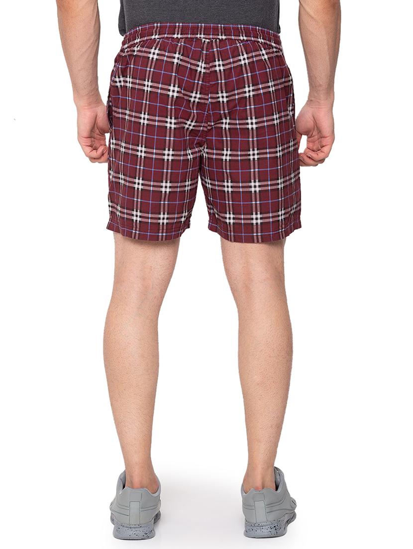 maroon checkered short - 18294787 - Zoom Image - 3