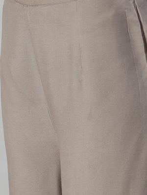 navy cotton blend kurta palazzo set - 18294896 - Standard Image - 5