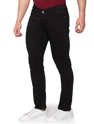 black solid casual trouser - 18294991 - Standard Image - 2
