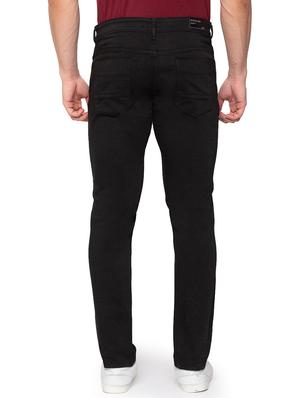 black solid casual trouser - 18294991 - Standard Image - 3