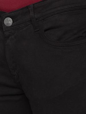 black solid casual trouser - 18294991 - Standard Image - 5