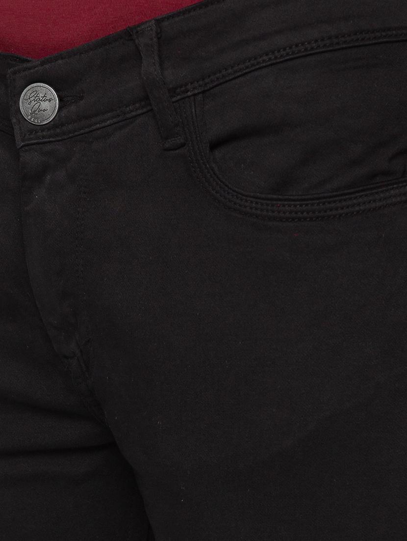 black solid casual trouser - 18294991 - Zoom Image - 5