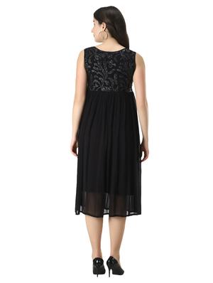 sleeveless embellished fit & flare dress - 18295451 - Standard Image - 3