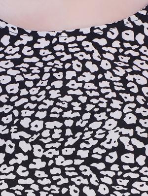 tie knot sleeved printed fit & flare dress - 18297403 - Standard Image - 4