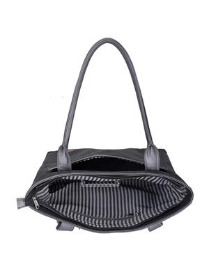 black solid regular handbag - 18297691 - Standard Image - 3