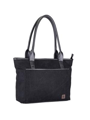 black solid regular handbag - 18297691 - Standard Image - 4