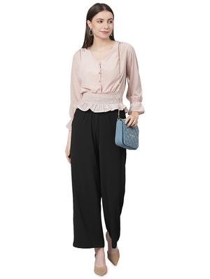 mid rise solid straight palazzo - 18297694 - Standard Image - 4