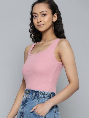 square neck solid top - 18298427 - Standard Image - 2