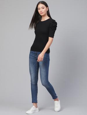 round neck solid top - 18298430 - Standard Image - 4