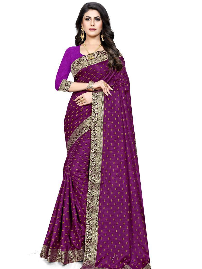 self design woven saree with blouse - 18298589 - Zoom Image - 1